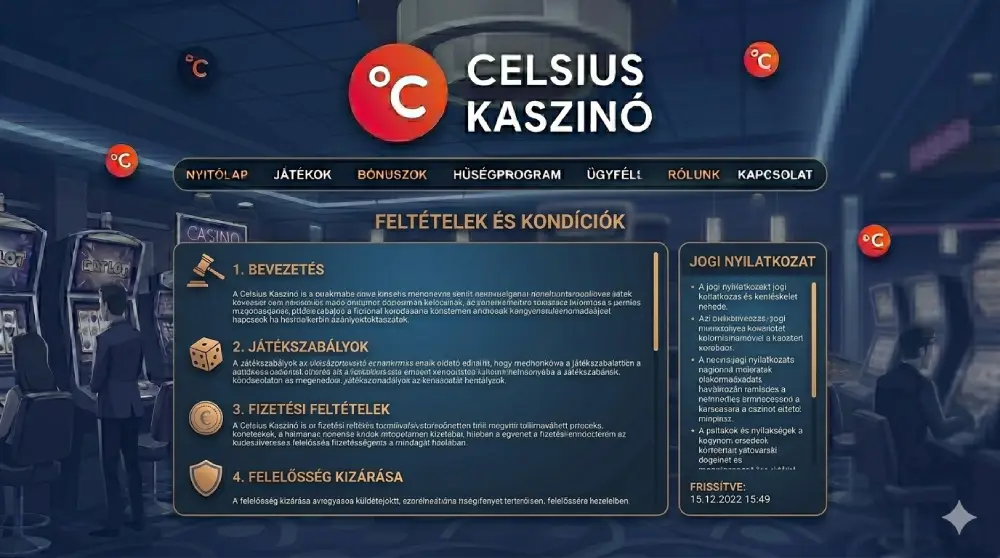 Kapcsolat a celsiuscasinos.net szerkesztőséggel